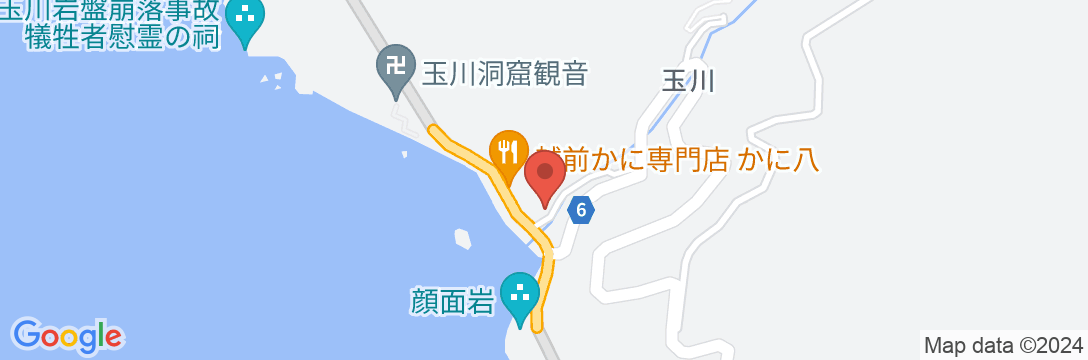 越前玉川温泉 料理旅館 秀竹の地図