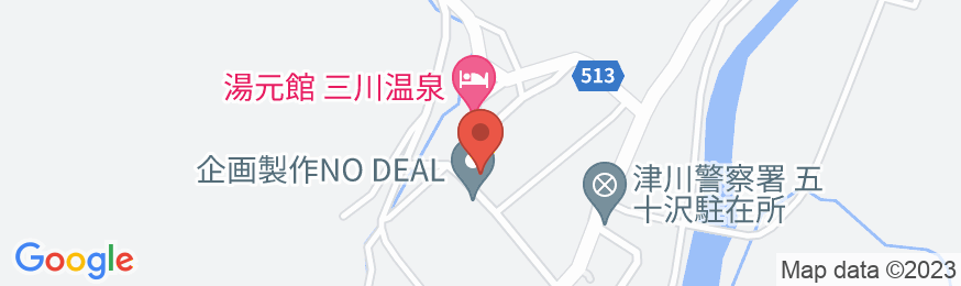 三川温泉 新かい荘の地図