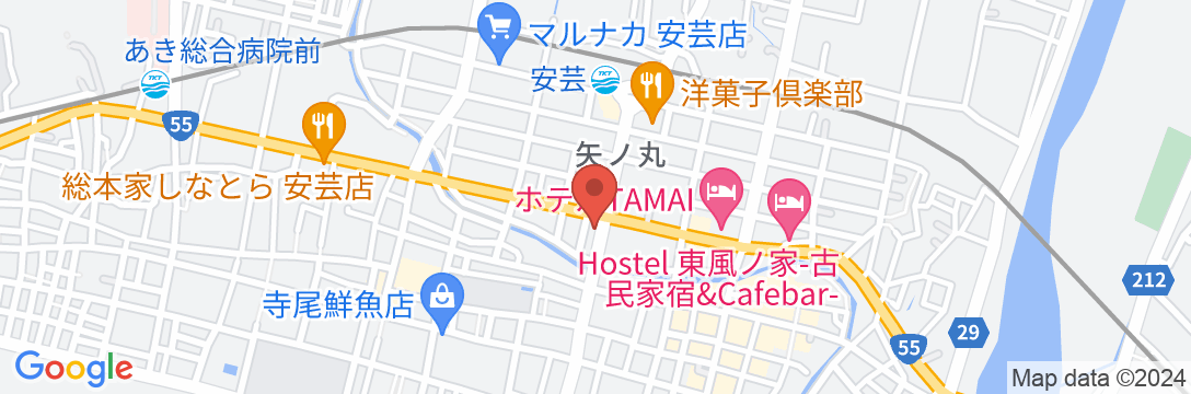 清月旅館の地図