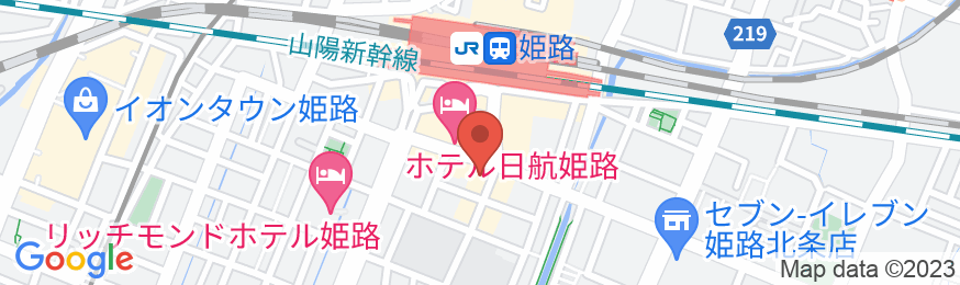 天然温泉 白鷺の湯 ドーミーイン姫路(ドーミーイン・御宿野乃 ホテルズグループ)の地図