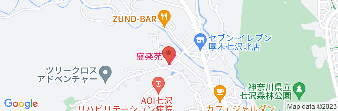 七扇 nanaougi(旧:盛楽苑)の地図