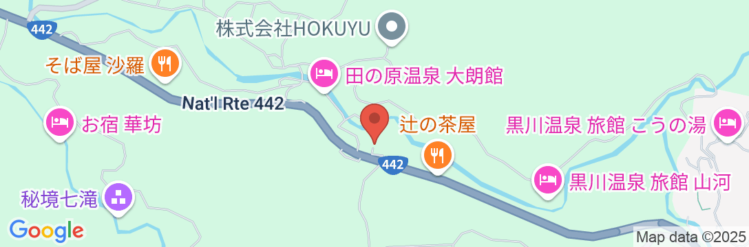 田の原温泉 旅館 流憩園の地図