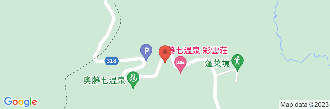 藤七温泉 彩雲荘の地図