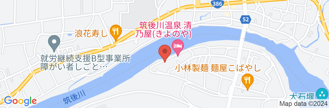 筑後川温泉 ふくせんかの地図