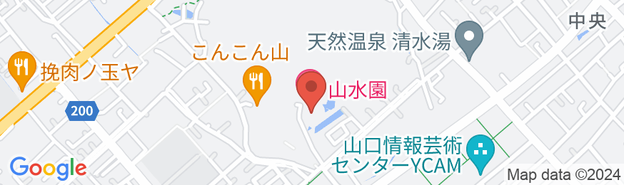 湯田温泉 名勝 山水園の地図