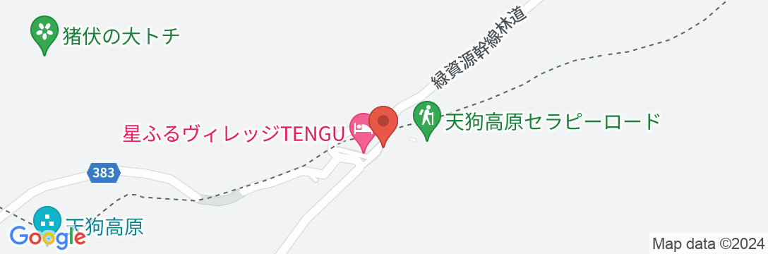 星ふるヴィレッジTENGUの地図