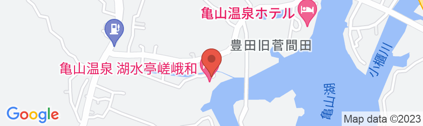亀山温泉 湖水亭 嵯峨和の地図