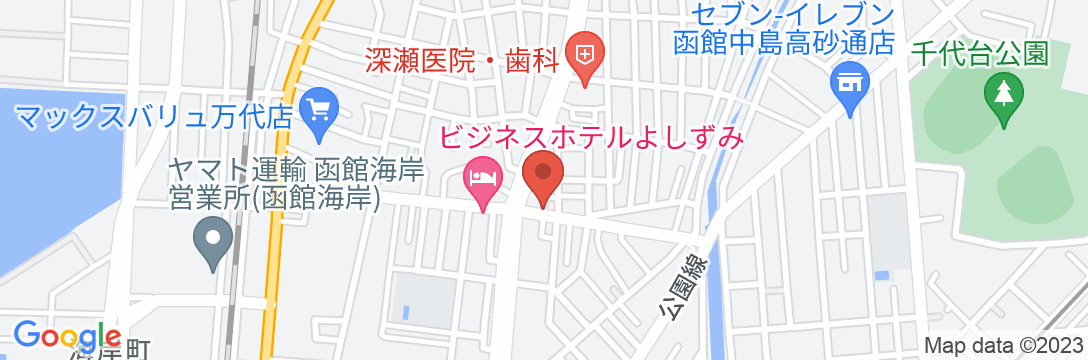 函館ゲストハウスの地図