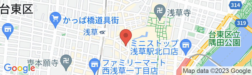 レジデンシャルホテル ビーコンテ浅草の地図