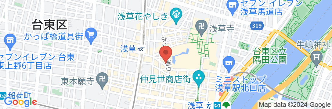 レジデンシャルホテル ビーコンテ浅草の地図