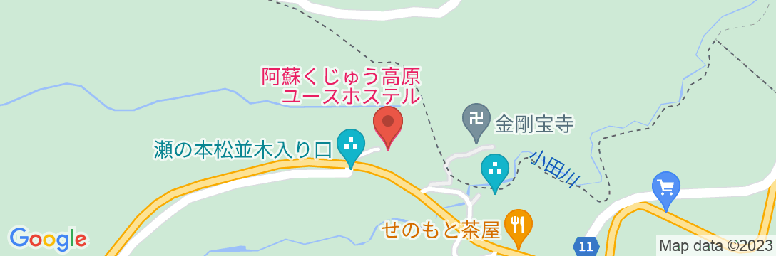 阿蘇くじゅう高原ユースホステルの地図