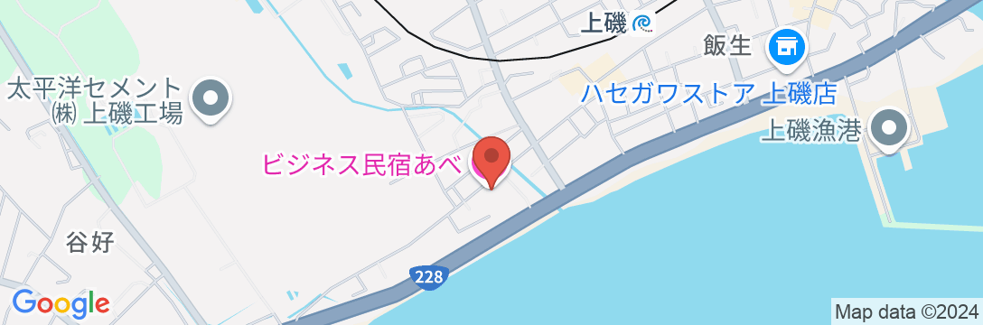 ビジネス民宿あべの地図