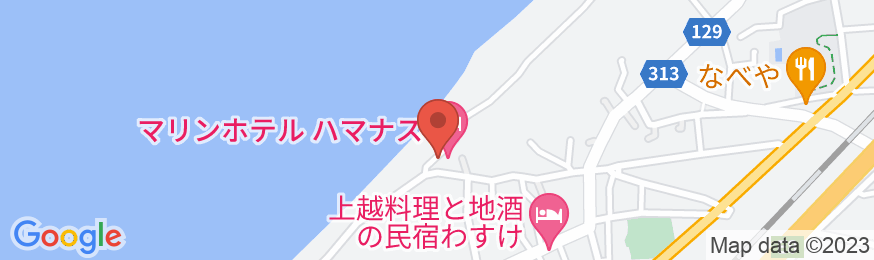 上下浜温泉 柿崎マリンホテルハマナスの地図