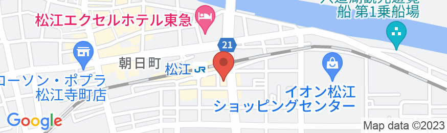 松江駅前ユニバーサルホテル(ユニバーサルホテルチェーン)の地図