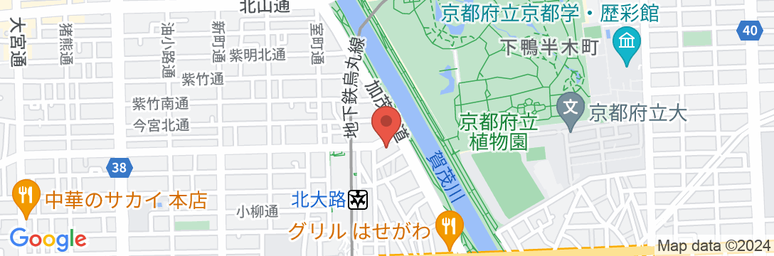 京都加茂川荘の地図