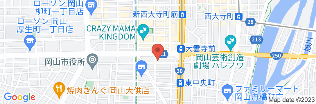 岡山ユニバーサルイン(ユニバーサルホテルチェーン)の地図