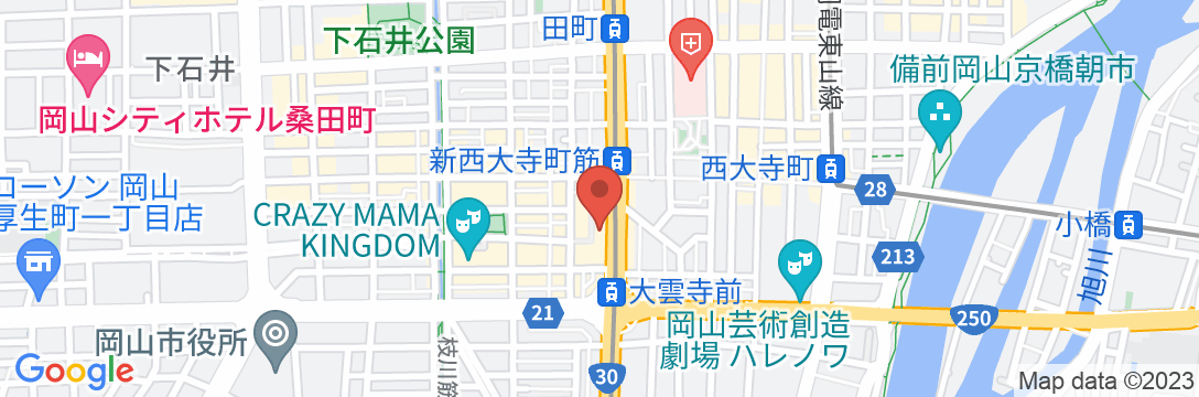 岡山ユニバーサルホテル(ユニバーサルホテルチェーン)の地図