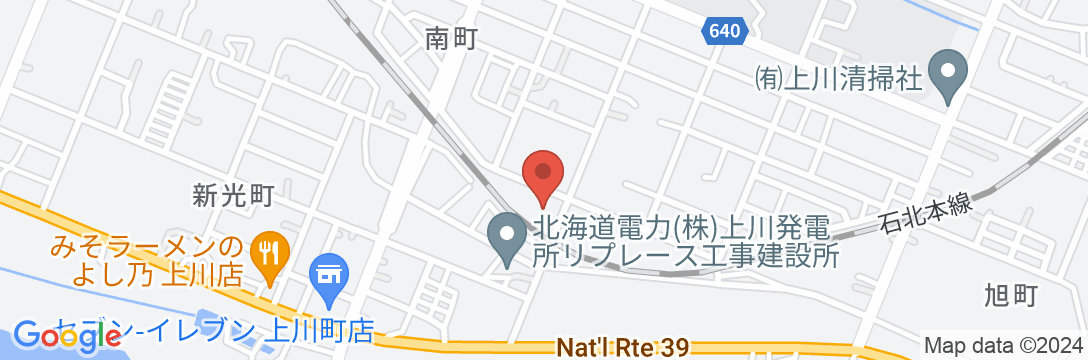 民宿上川荘の地図
