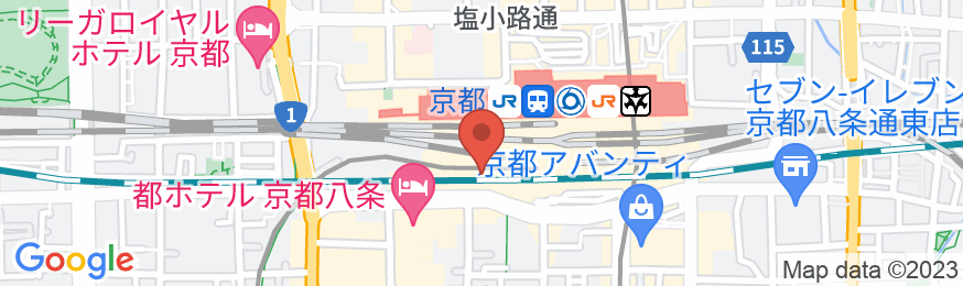 都シティ 近鉄京都駅(旧:ホテル近鉄京都駅)の地図