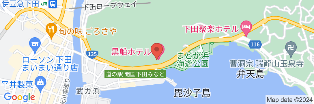 下田温泉 黒船ホテルの地図
