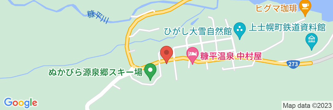 糠平温泉ホテルの地図