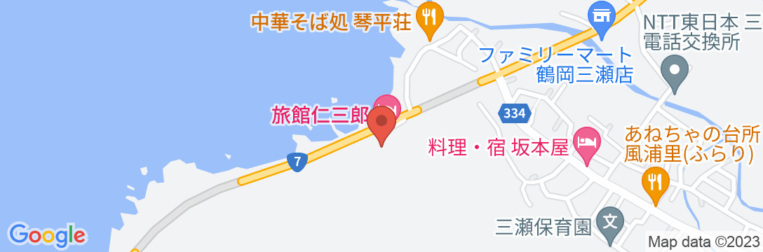 旅館仁三郎の地図