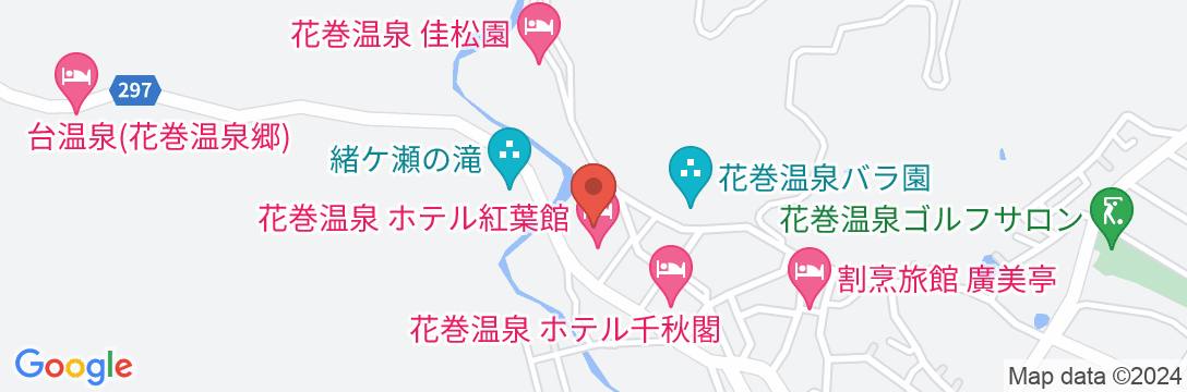 花巻温泉 ホテル紅葉館の地図