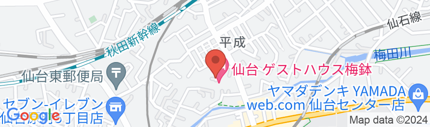 ゲストハウス梅鉢(仙台)の地図