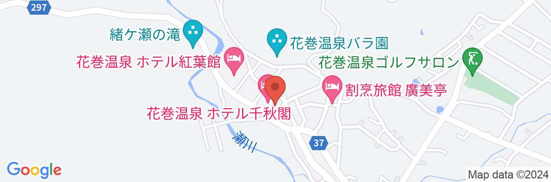 花巻温泉 ホテル千秋閣の地図