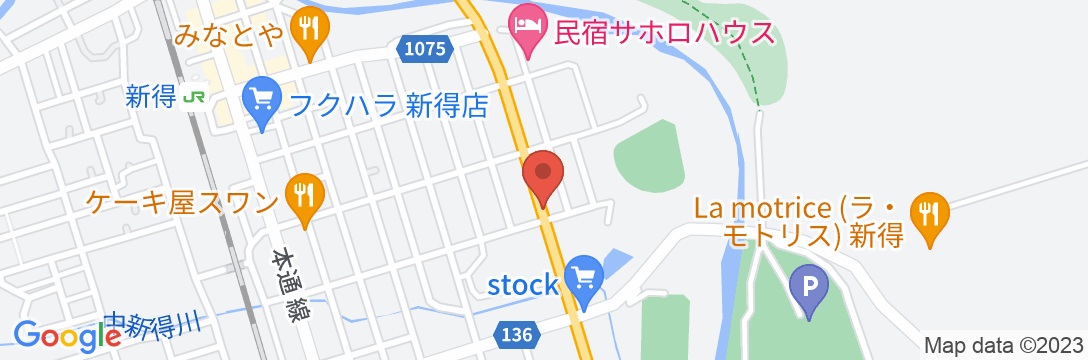 宿屋cafeARUKUの地図