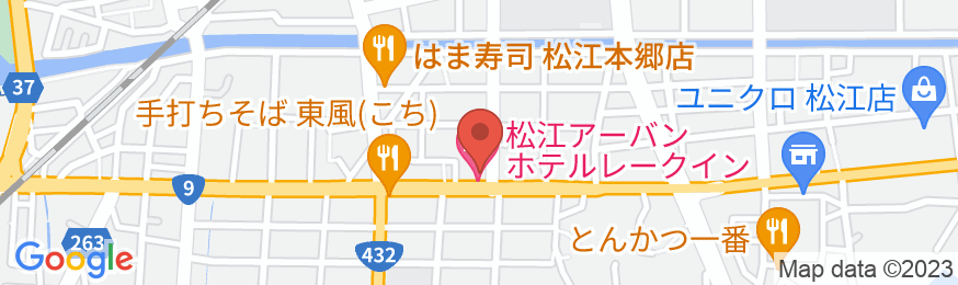松江アーバンホテル レークインの地図