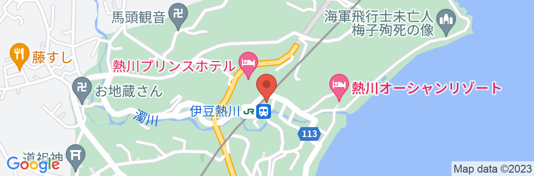 熱川温泉 国民宿舎 伊豆熱川荘の地図
