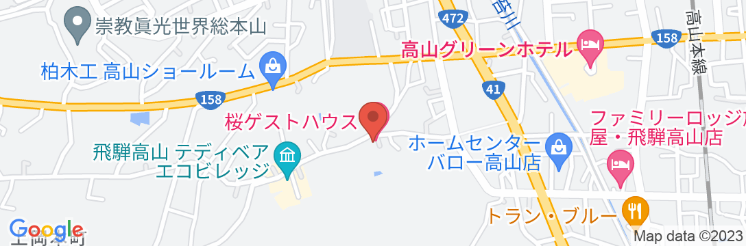 桜ゲストハウスの地図