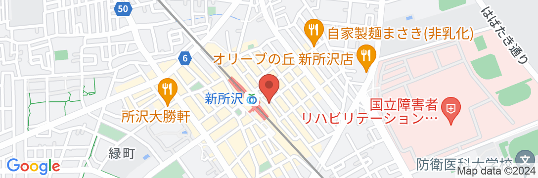 新所沢ステーションホテルの地図
