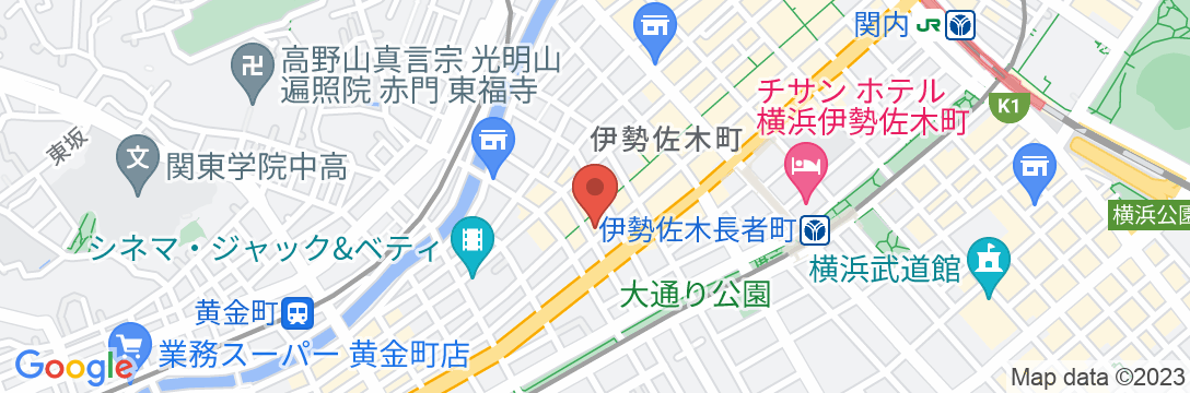 ホテルリブマックスBUDGET横浜関内の地図