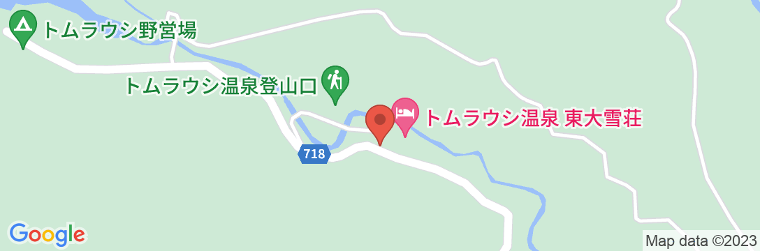 トムラウシ温泉東大雪荘の地図