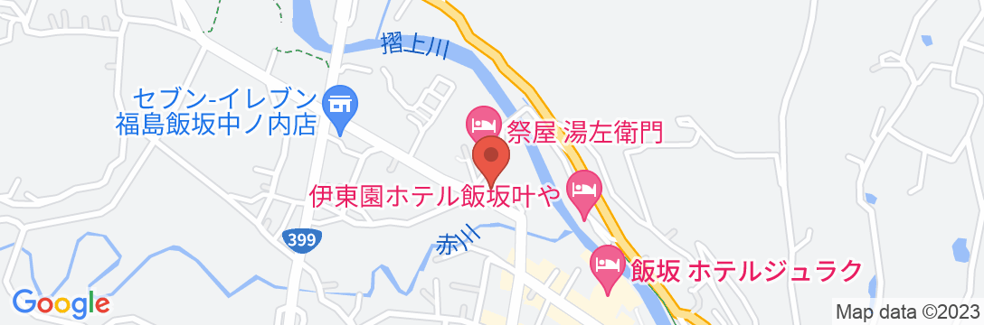 飯坂温泉 吉野舘の地図