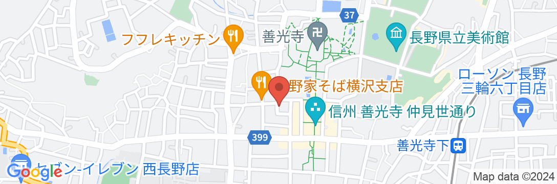 信州善光寺 薬王院の地図