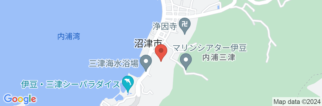 西伊豆三津浜・湯の花温泉 安田屋旅館の地図