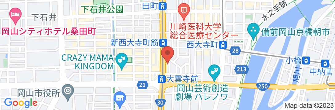 岡山ユニバーサルホテル第二別館の地図