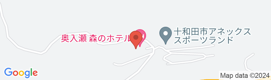 奥入瀬 森のホテルの地図