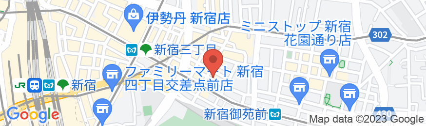 HOTEL ROCKS新宿の地図