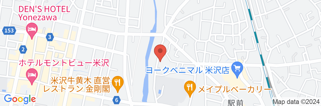 米沢パークホテルの地図
