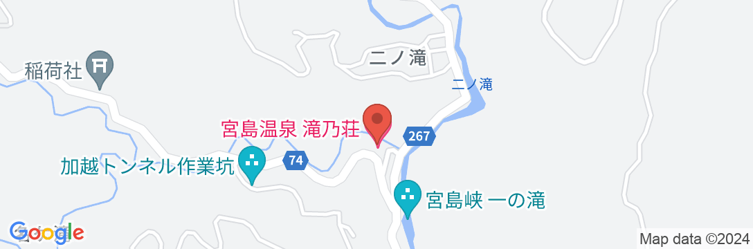 宮島温泉 滝乃荘の地図