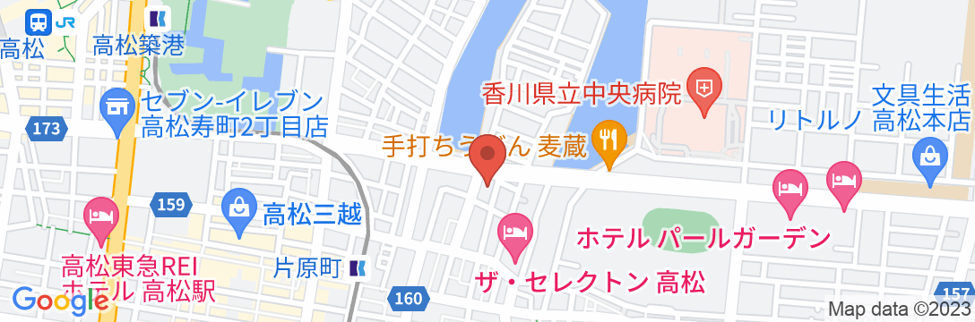 ビジネスホテル東宝イン高松の地図