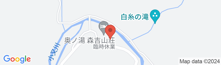奥の湯 森吉山荘の地図