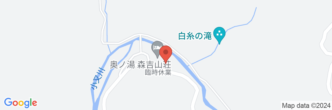 奥の湯 森吉山荘の地図
