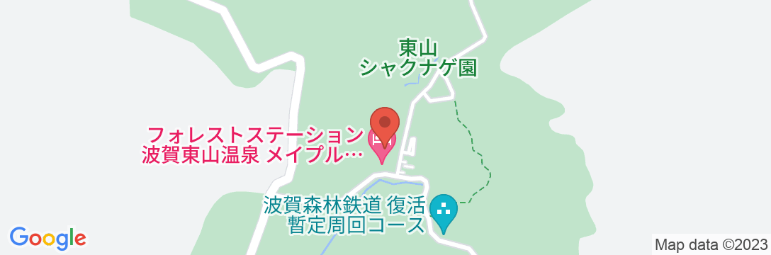 東山温泉メイプルプラザの地図