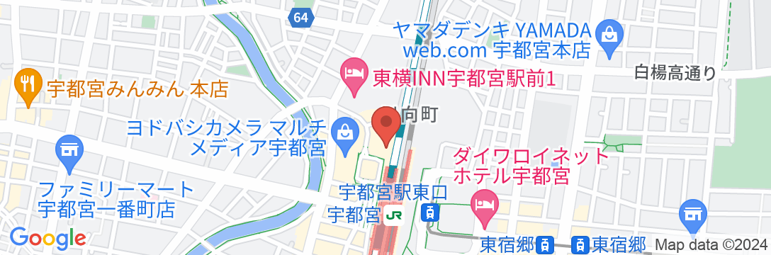 JR東日本ホテルメッツ宇都宮の地図