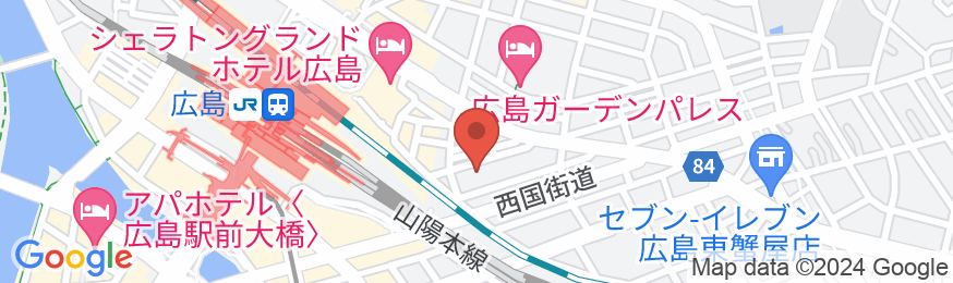 広島駅前ユニバーサルホテル新幹線口右の地図